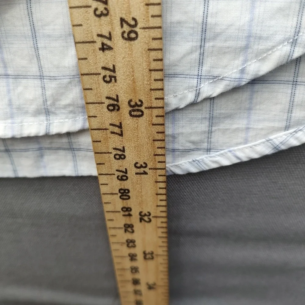 Banana Republic Shirt Mens Large Blue Striped Slim Fit Collared Button Down‎
